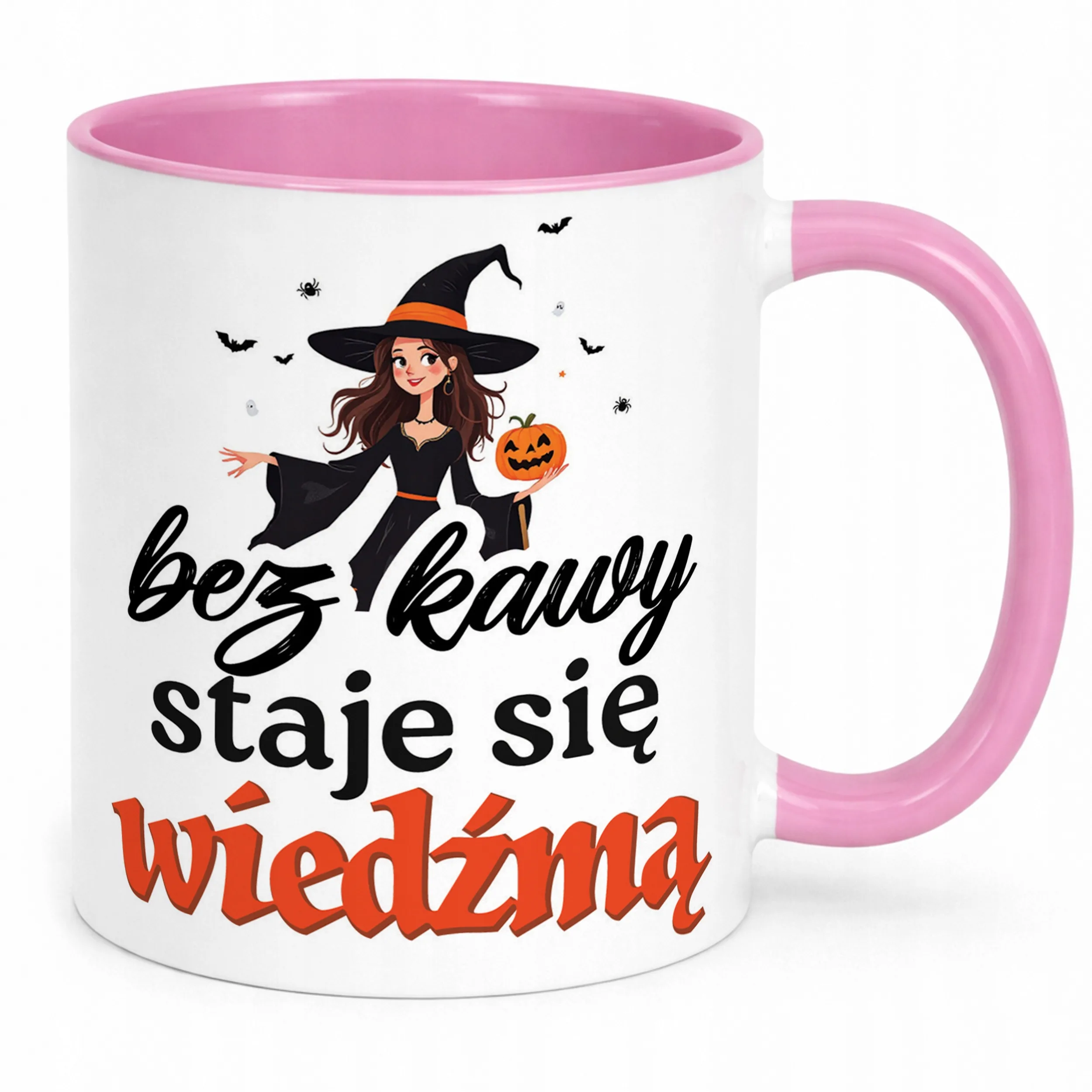 Kubek Różowy Bez Kawy Staje Się Wiedźmą Dla Kobiety Prezent