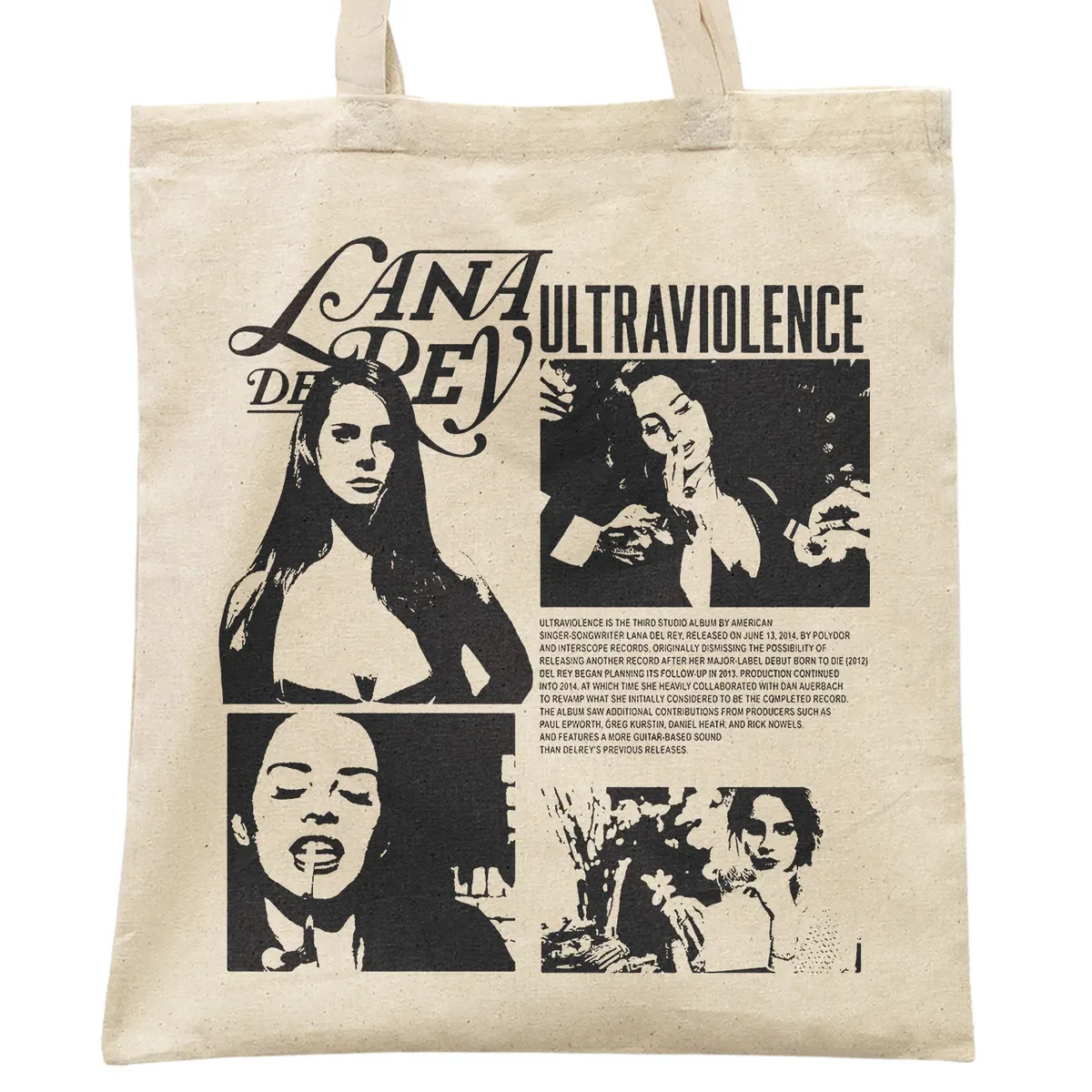Torba bawełniana na zakupy 42×38 Lana Del Rey Ultraviolence