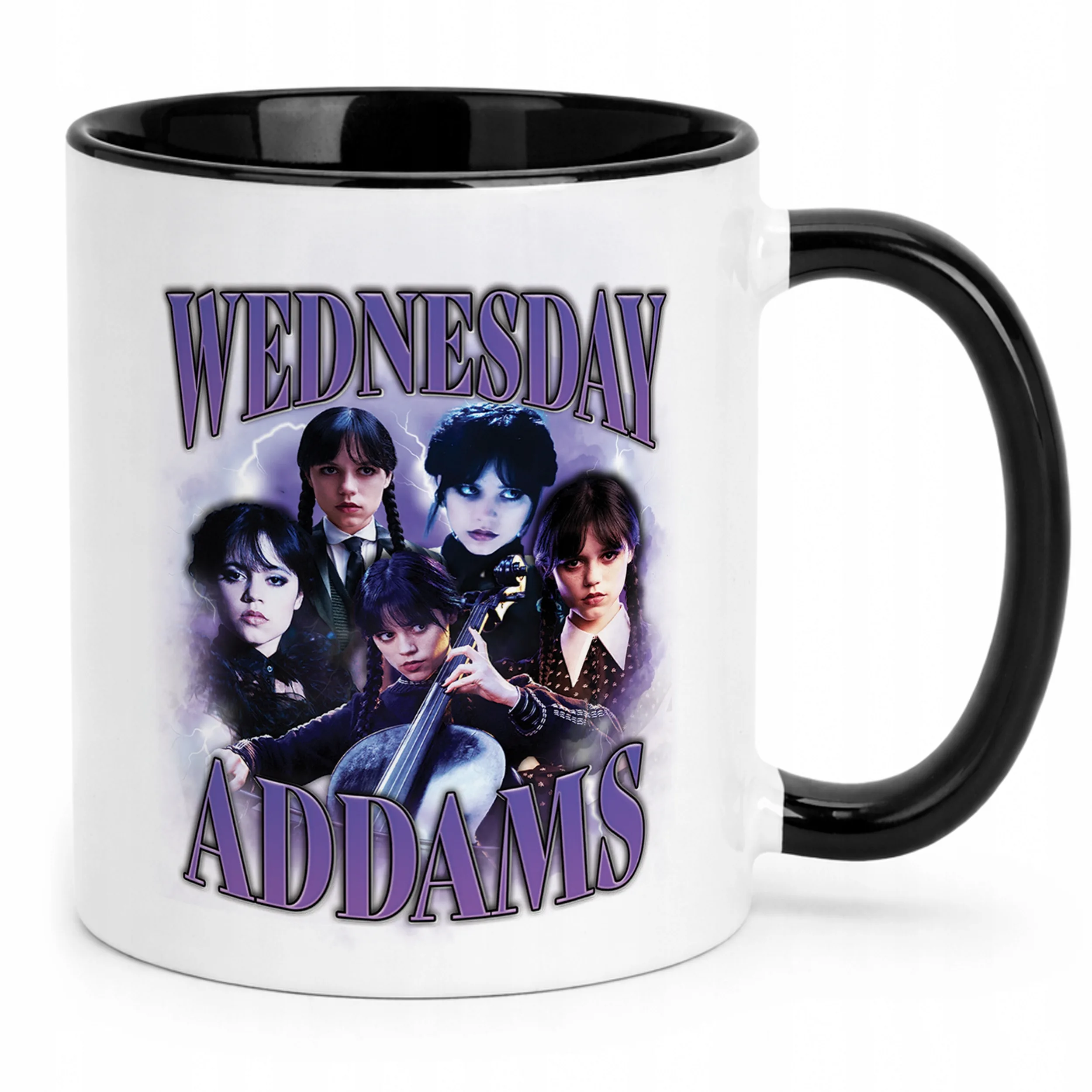 Kubek Czarny Nevermore Wednesday Addams Dla Fanów Prezent