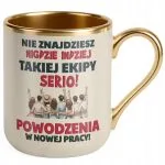 Kubek Premium Złoty Ecru Pożeganie Odejście z Pracy Prezent Upominek