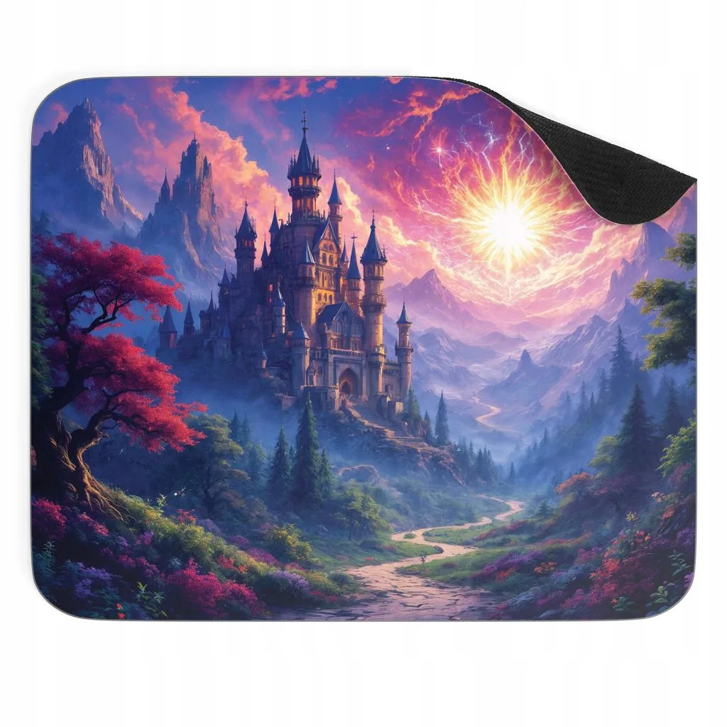 Podkładka pod mysz 22×18 cm Zamek Las Fantasy