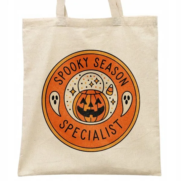 Torba bawełniana na zakupy Halloween Spooky Season Dynia Jesień Prezent
