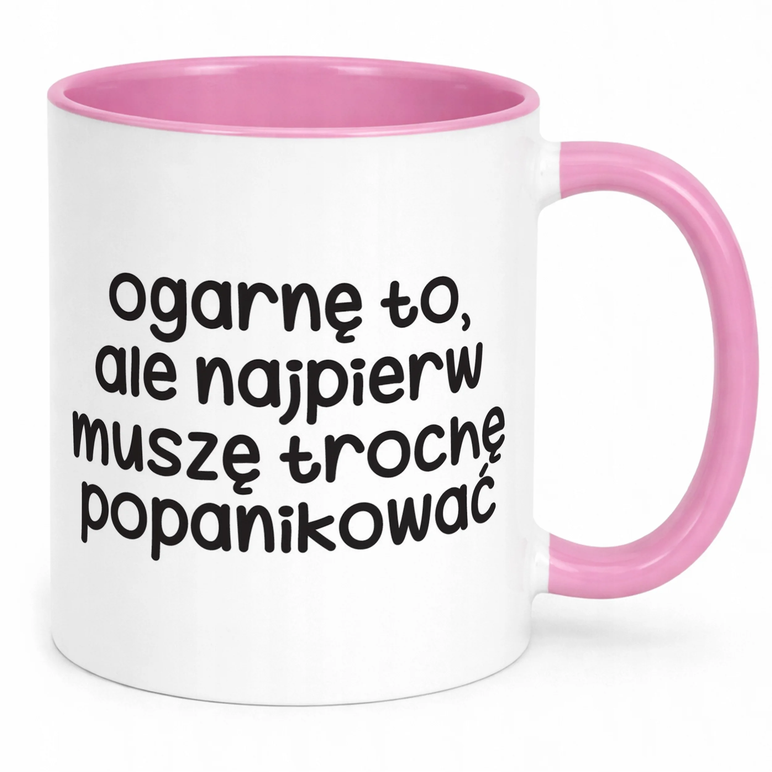 Kubek Różowy Ogarnę To Ale Najpierw Śmieszny Zabawny Prezent