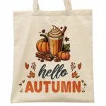 Torba bawełniana na zakupy Jesień Hello Autumn Liść Prezent