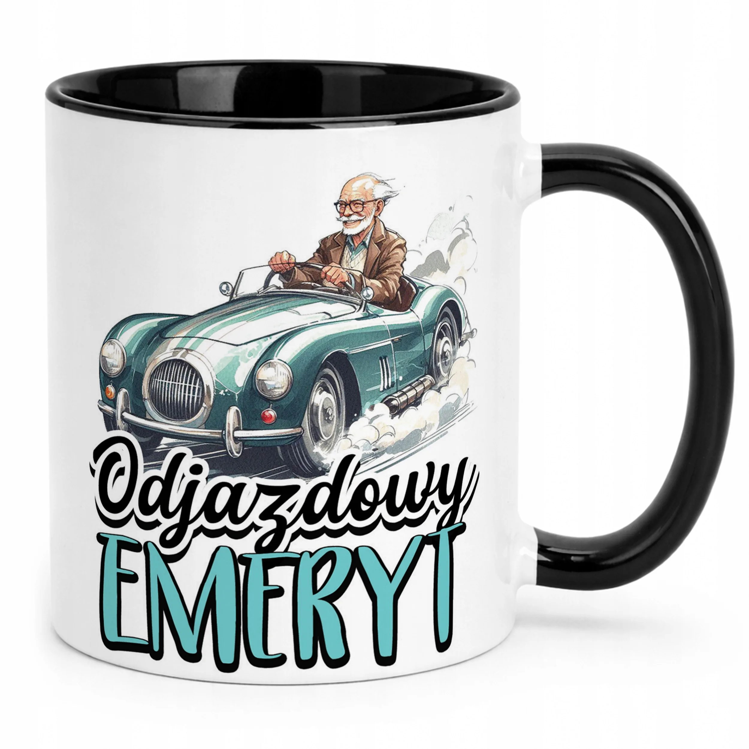 Kubek Czarny Z okazji Emerytury Dla Emeryta Prezent Upominek