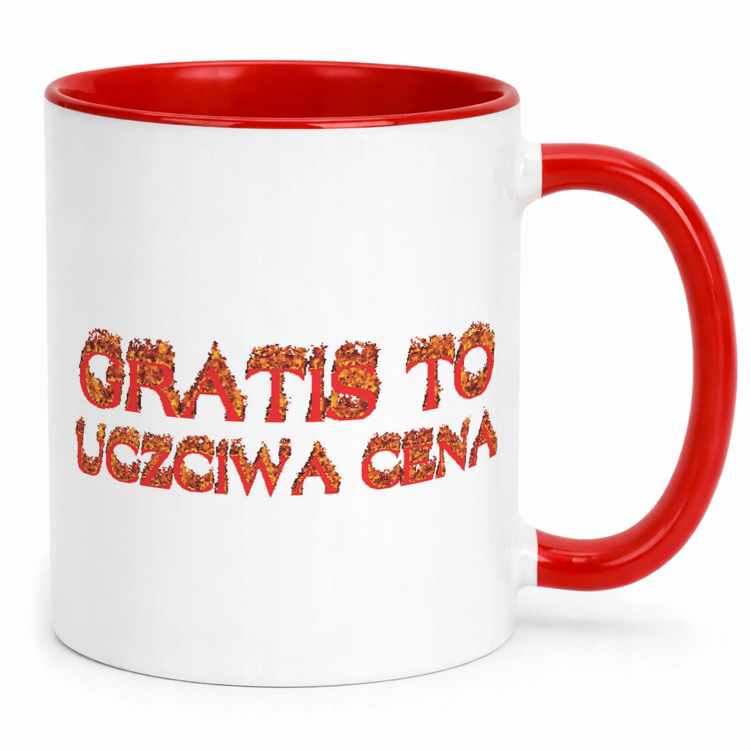 Kubek ceramiczny Gratis To Uczciwa Cena Memy Zabawne Prezent
