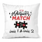 Poduszka 38x38cm Personalizowana na walentynki Z imionami Prezent