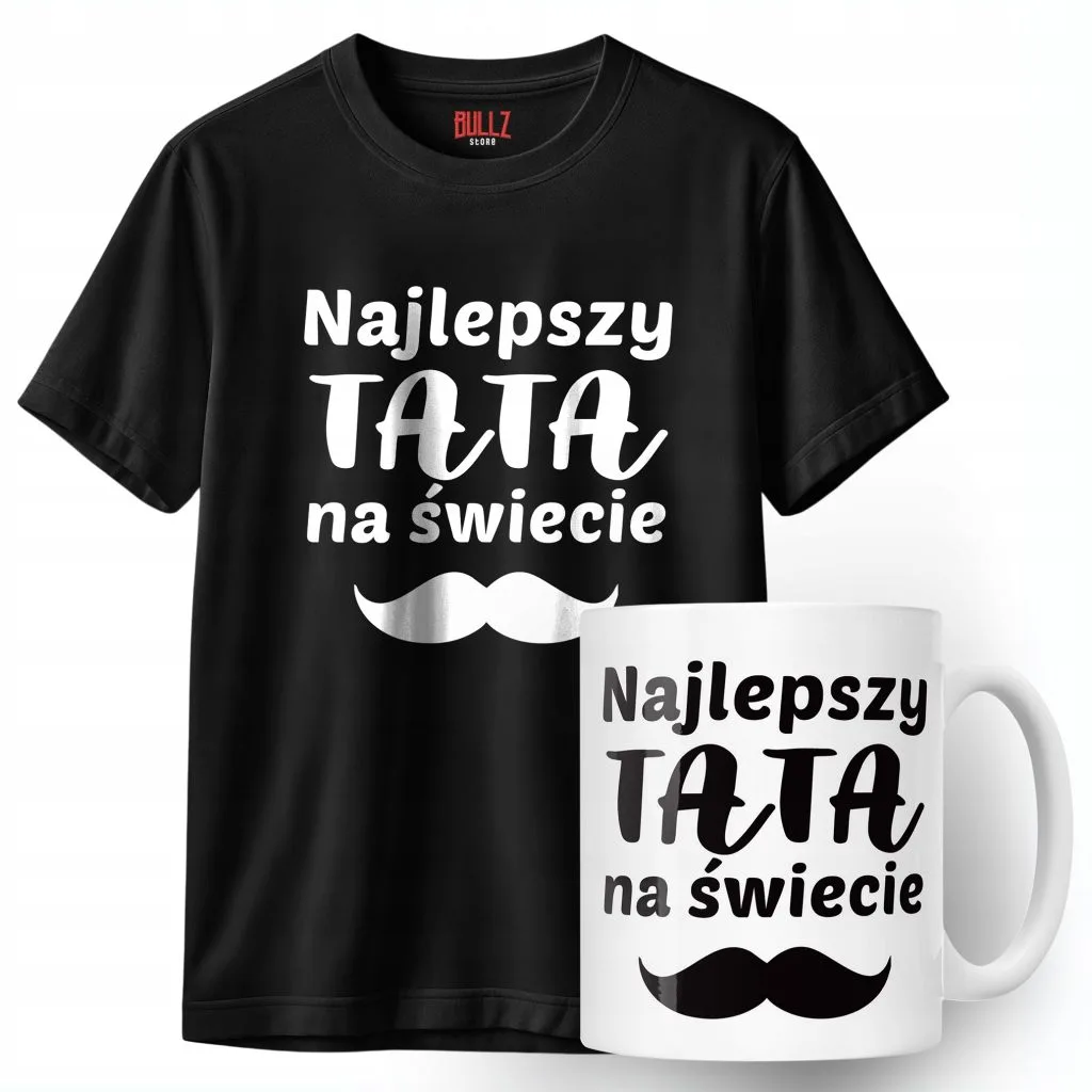 Zestaw Kubek + Koszulka Dzień Ojca Dla Taty Najlepszy Łojciec Prezent