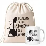 Zestaw Kubek + Plecak Nevermore Wednesday Addams Dla Fanów Prezent