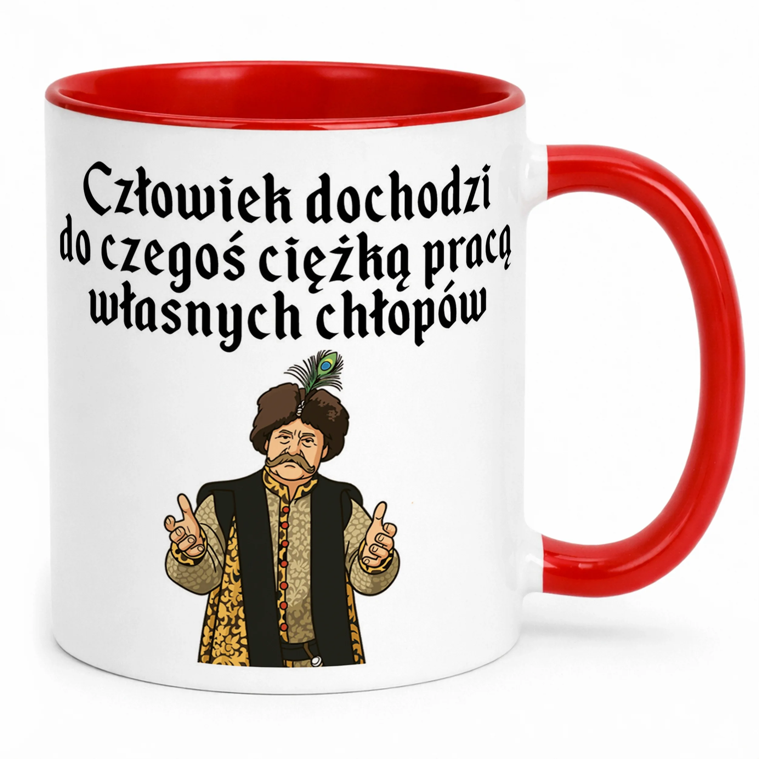 Kubek ceramiczny 1670 Człowiek Dochodzi Do Czegoś Jan Paweł Prezent