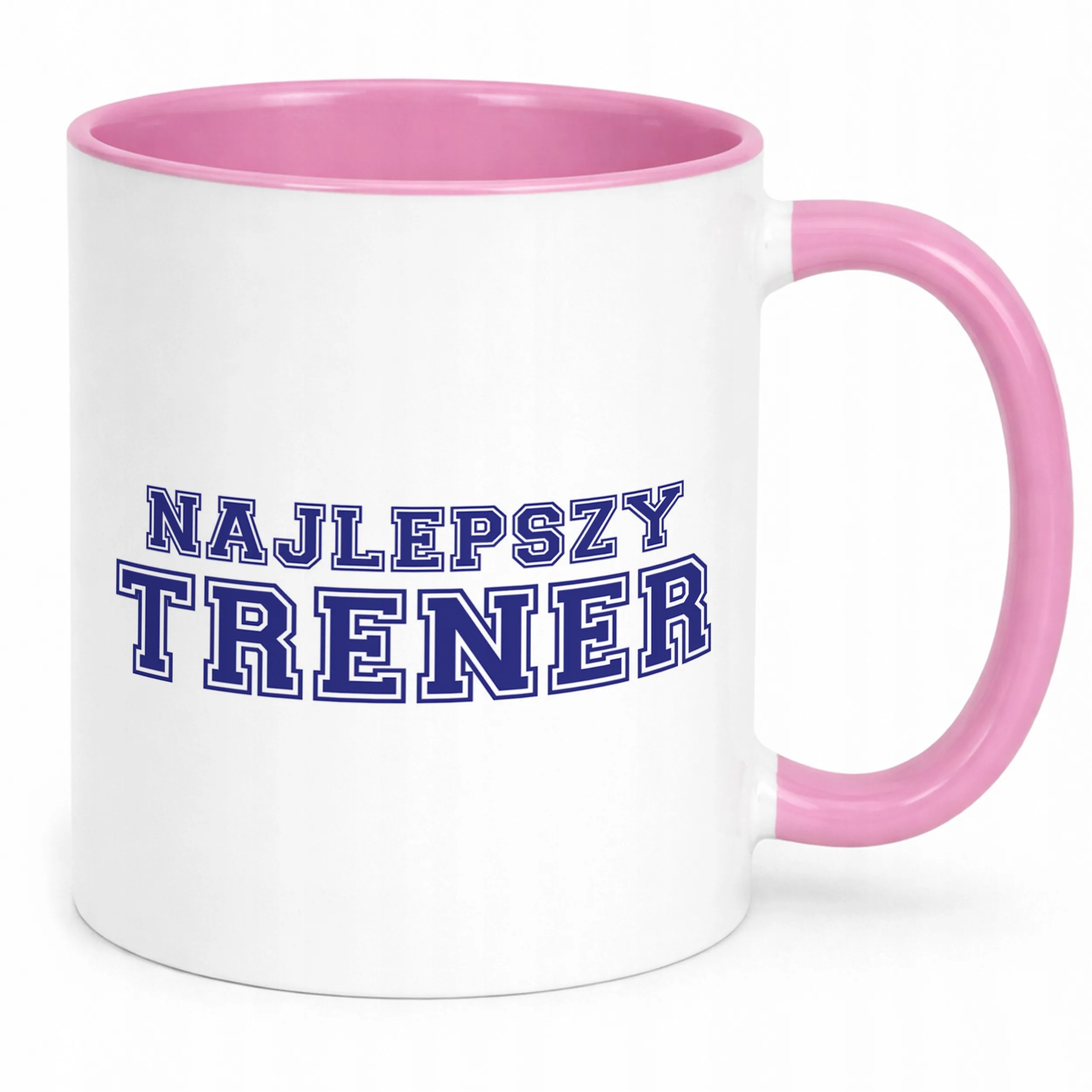 Kubek Różowy Najlepszy Trener Sport Prezent Upominek