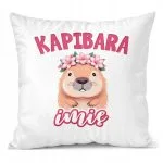 Poduszka 38x38cm Personalizowana Kapibara Capybara Zwierzak Dla Dzieci