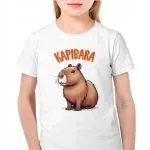 Koszulka biała dziecięca Kapibara Capybara Zwierzak
