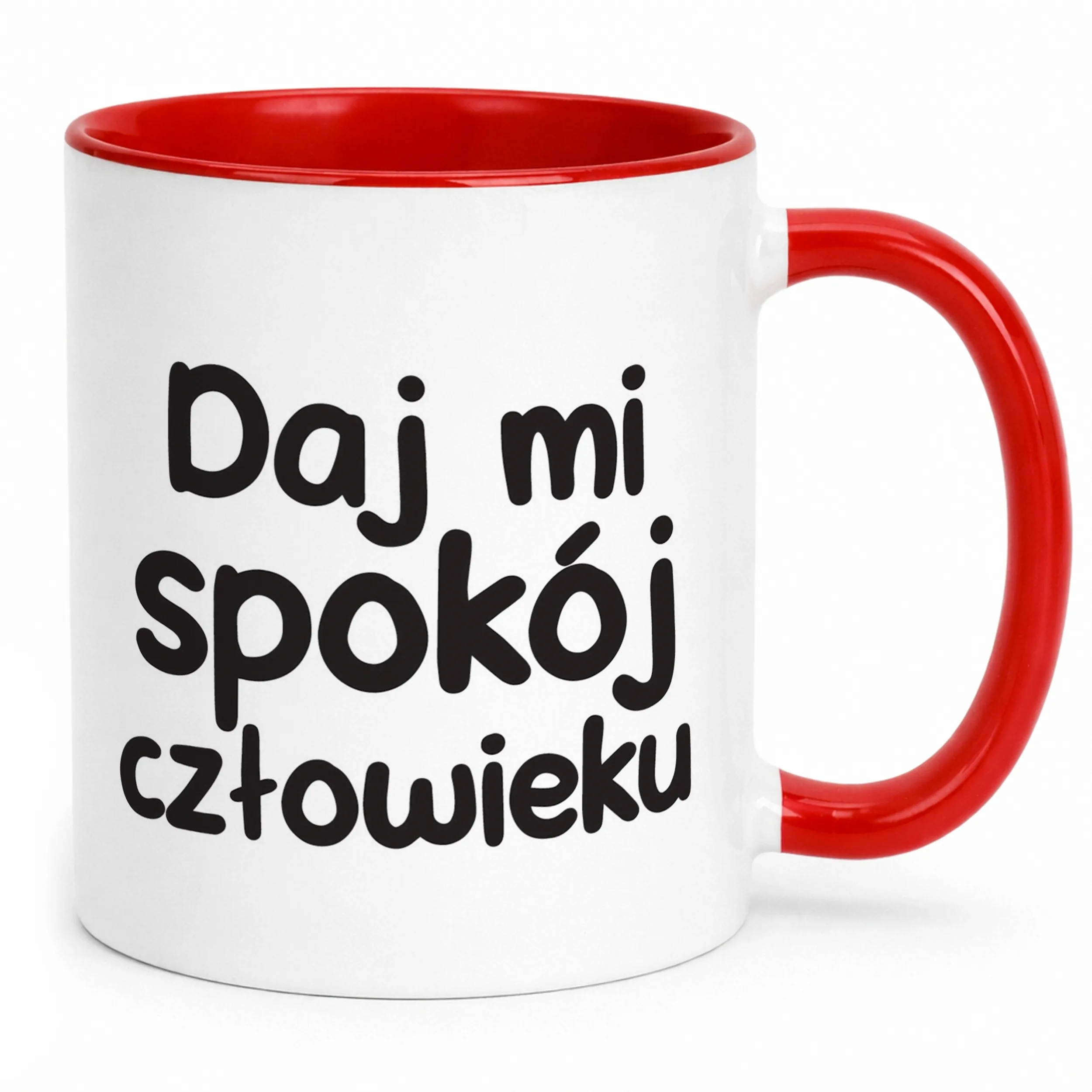 Kubek Czerwony Daj Mi Spokój Człowieku Śmieszny Zabawny Prezent
