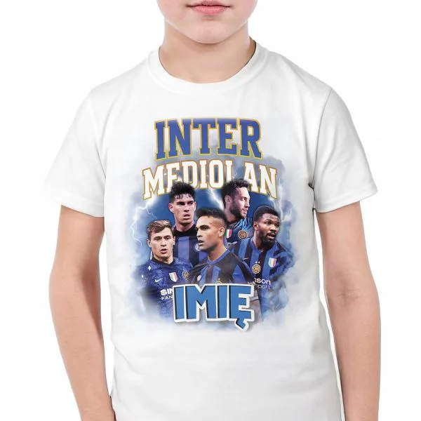 Koszulka personalizowana biała dziecięca Inter Mediolan