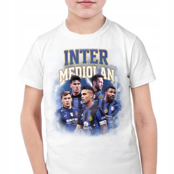 Koszulka biała dziecięca Inter Mediolan Martínez Barella Thuram