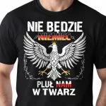 Koszulka czarna męska Nie Będzie Niemiec Pluł Nam W Twarz