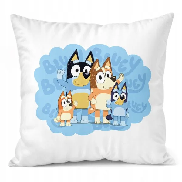 Poduszka 38x38cm Bluey Bingo Dla Fana Bajki Dla Dzieci Prezent