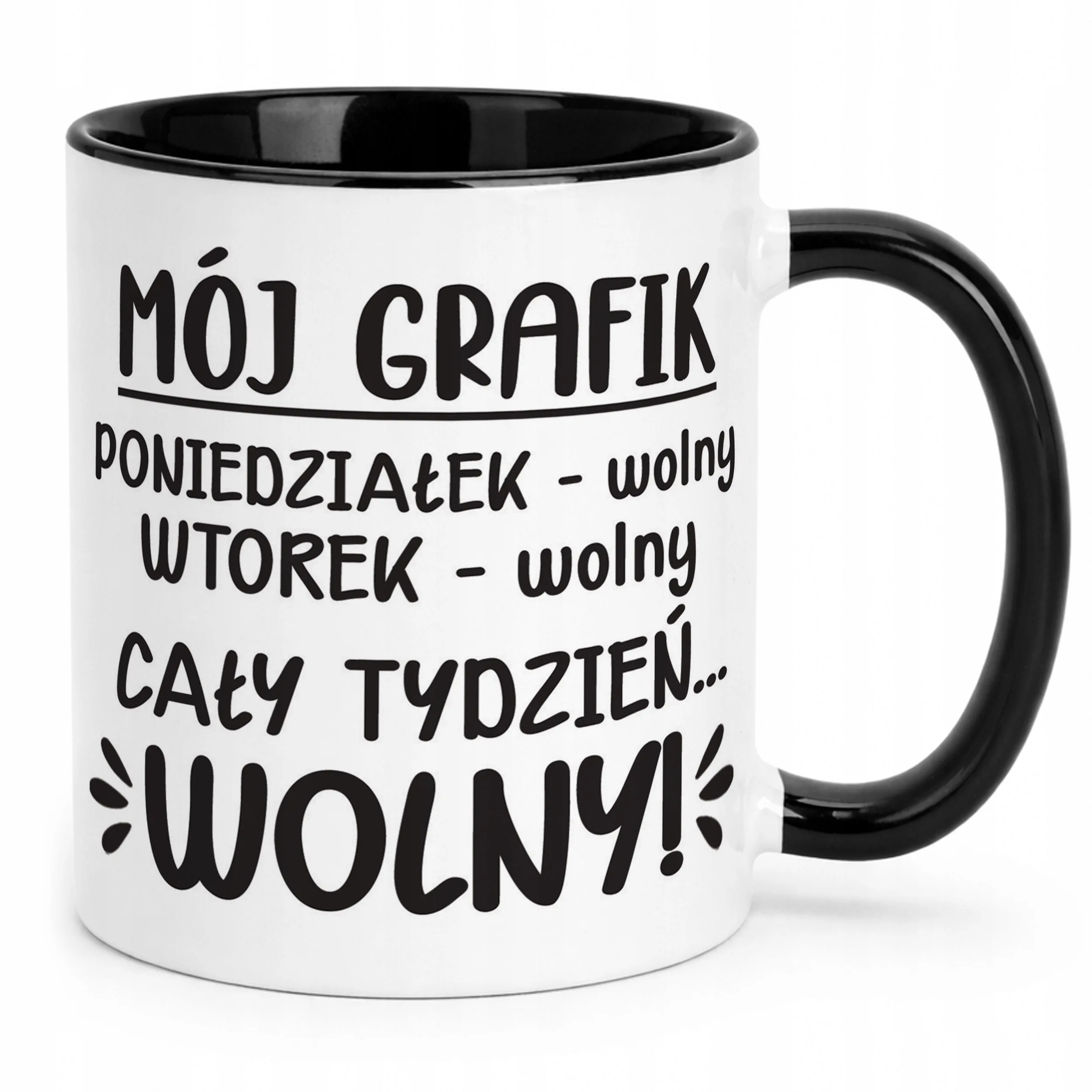 Kubek Czarny z okazji Emerytury Dla Emeryta Emerytki Prezent Upominek