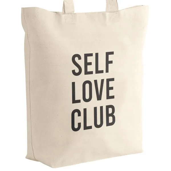 Torba bawełniana z dnem na zakupy Self Love Club Miłość Samoakceptacja