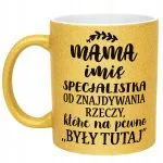 Złoty kubek brokatowy Personalizowany Dzień Matki Dla Mamy Prezent