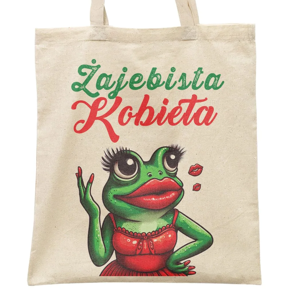 Torba bawełniana na zakupy Żajebista Kobieta Z okazji Dnia Kobiet Prezent