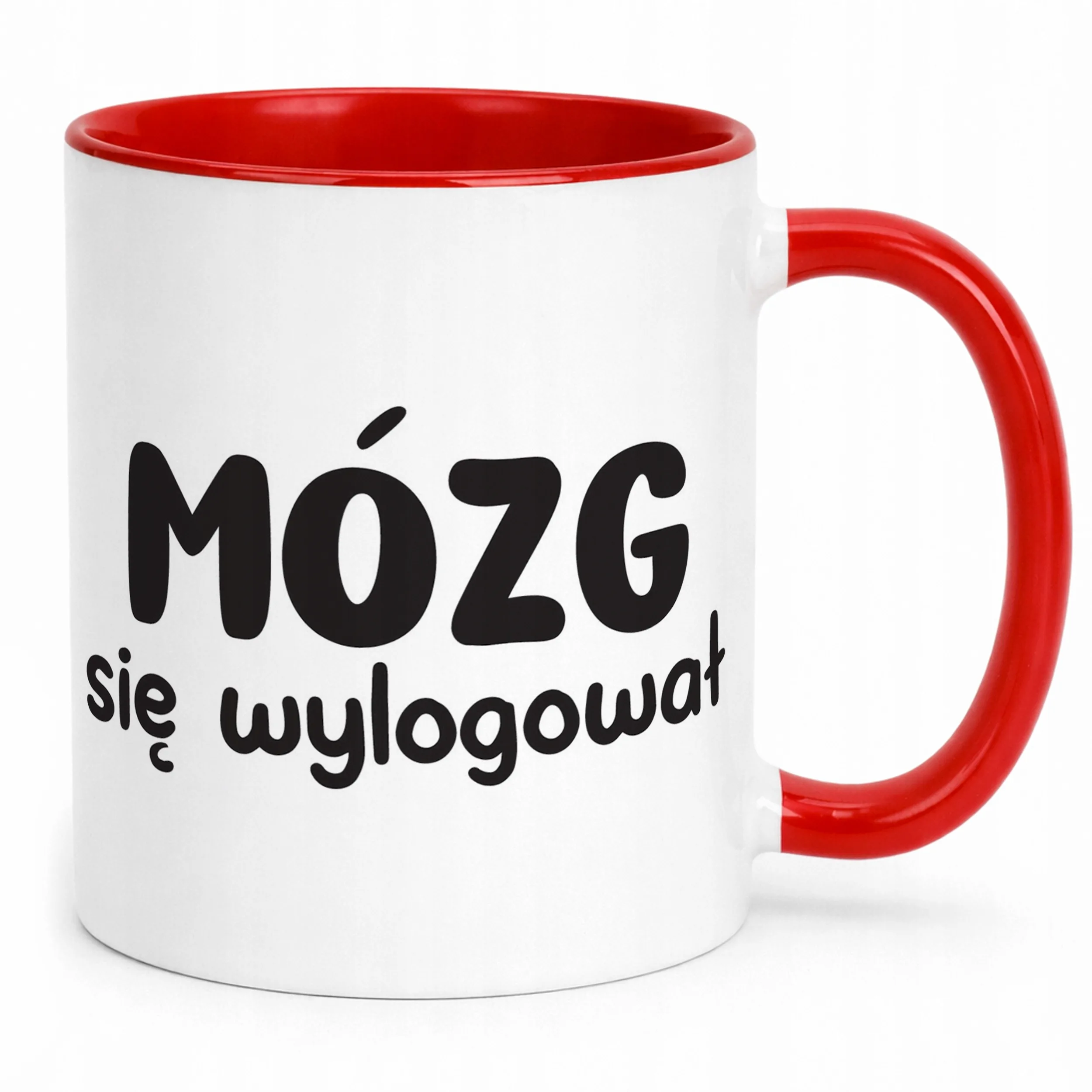 Kubek Czerwony Mózg Się Wylogował Śmieszny Zabawny Prezent