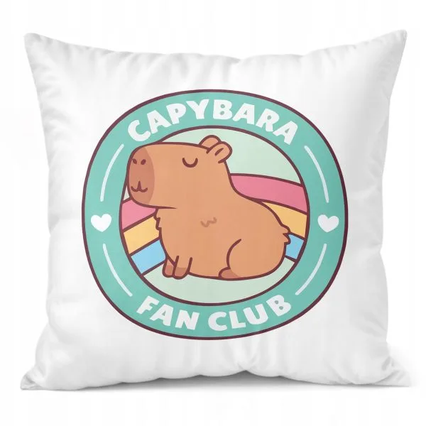 Poduszka 38x38cm Kapibara Capybara Zwierzak Dla Dzieci Prezent