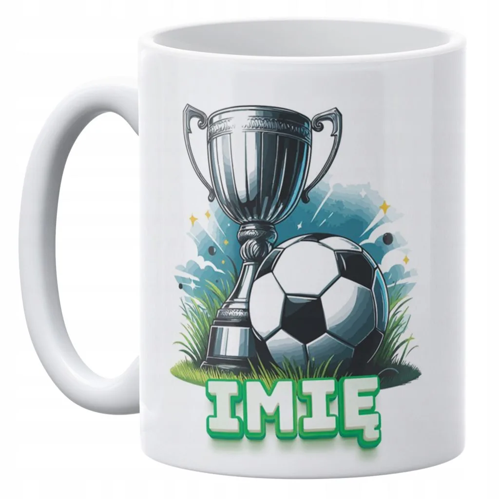 Kubek ceramiczny 330 ml Personalizowany Dla Piłkarza Piłka Nożna Prezent
