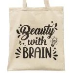 Torba bawełniana na zakupy prezent na Dzień Kobiet Beauty With Brain