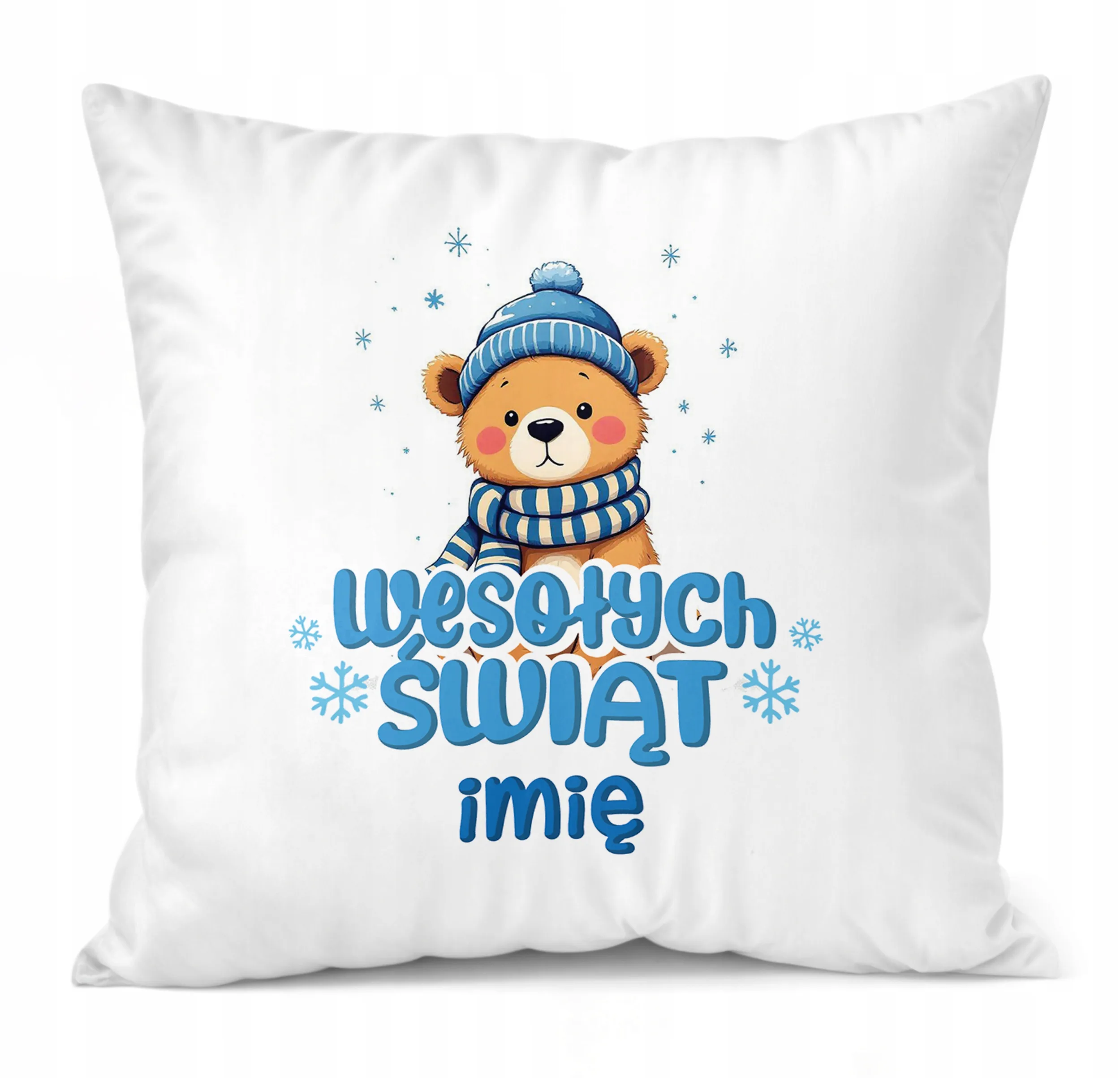 Poduszka 38x38cm Personalizowana Świąteczna Wesołych Świąt Prezent
