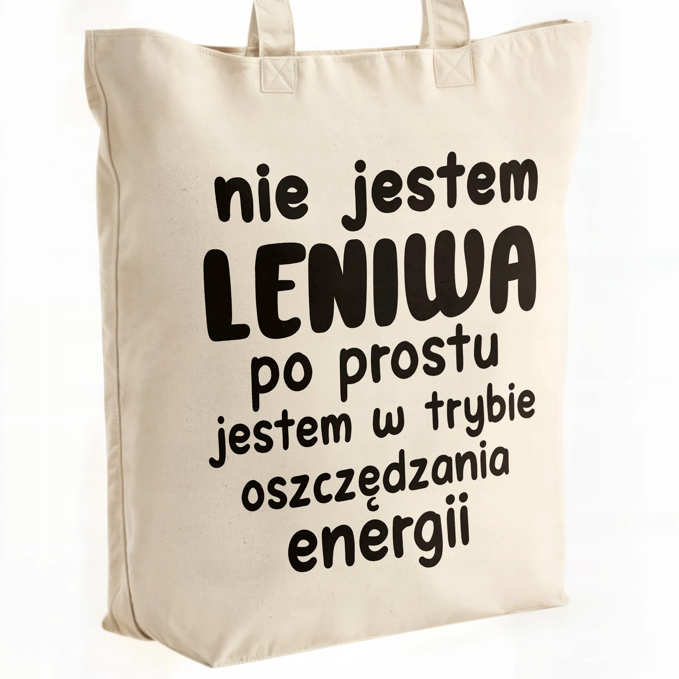 Torba bawełniana premium Nie Jestem Leniwa Zabawny Prezent
