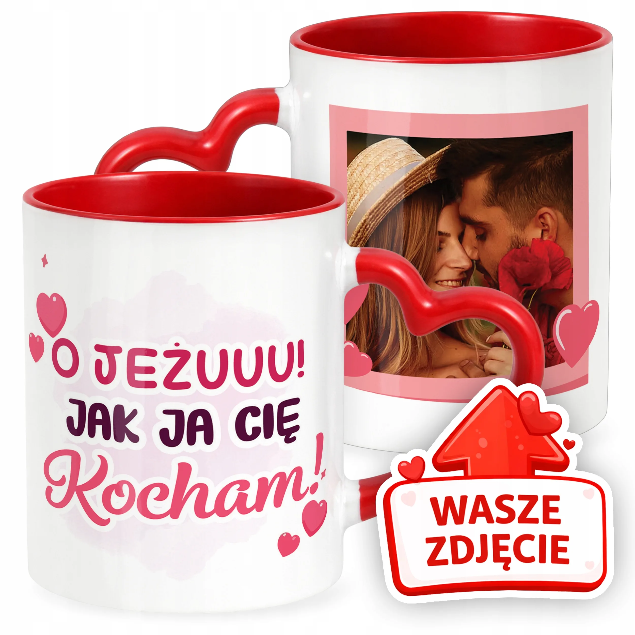 Kubek Walentynkowy Z Własnym Zdjęciem Serce Walentynki Prezent Upominek