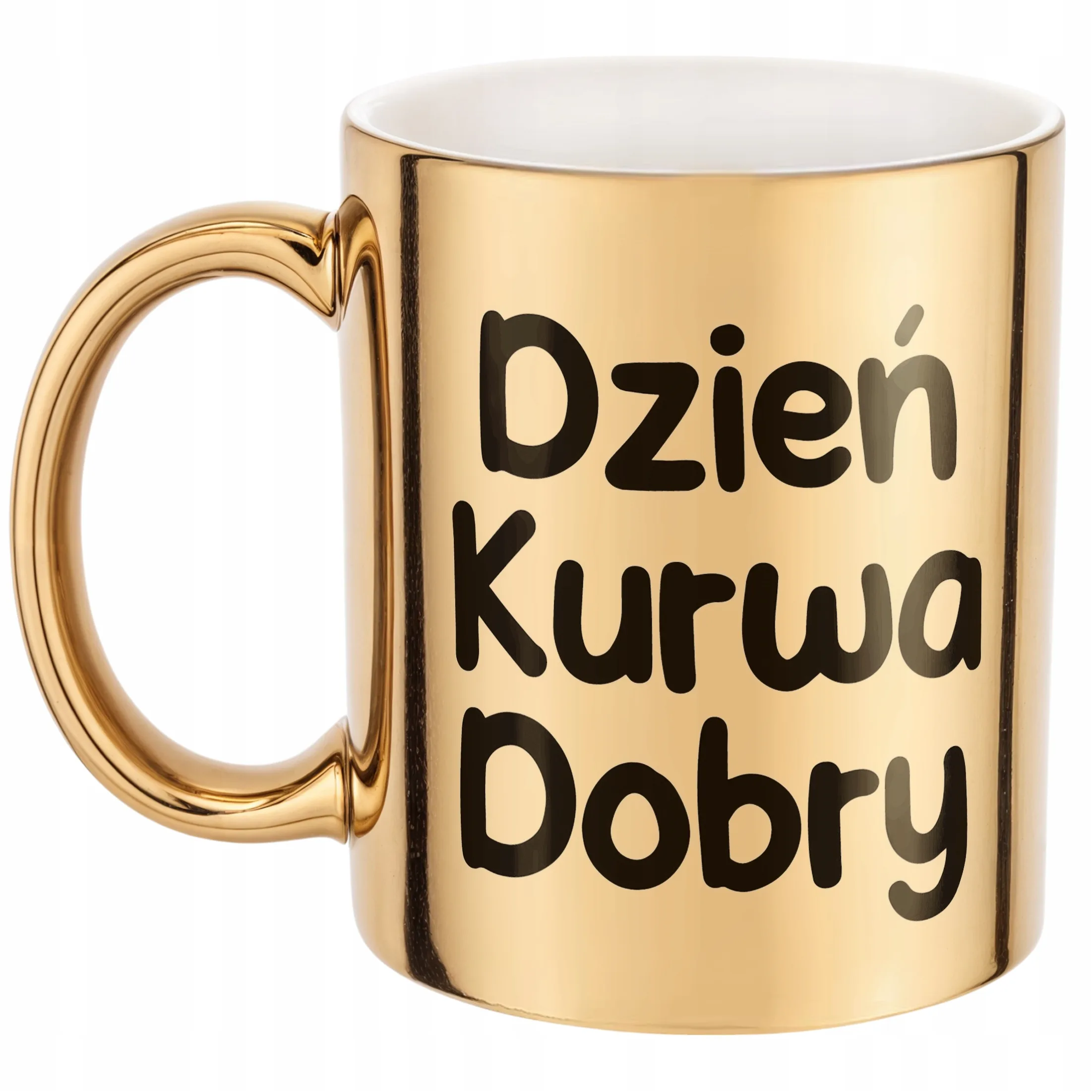 Złoty Kubek Dzień Ku*wa Dobry Śmieszny Zabawny Prezent