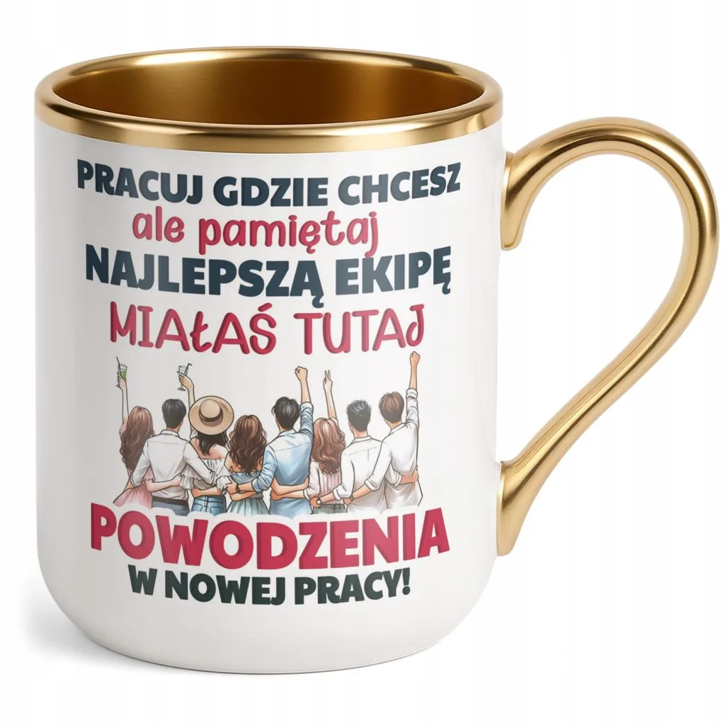 Kubek Premium Złoty Pożeganie Odejście z Pracy Prezent Upominek
