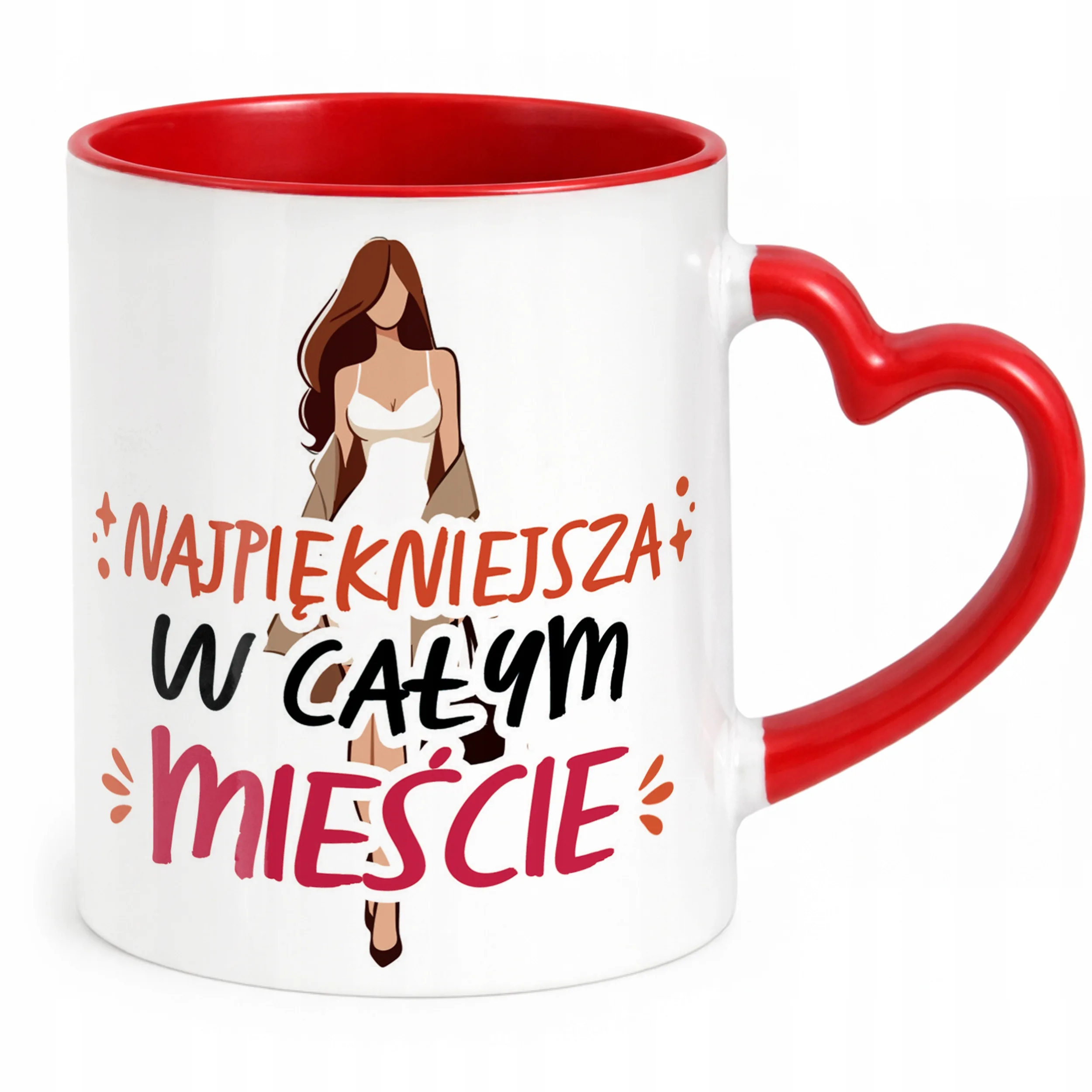 Kubek Czerwony Dzień Kobiet Dla Kobiety Dziewczyny Prezent Upominek