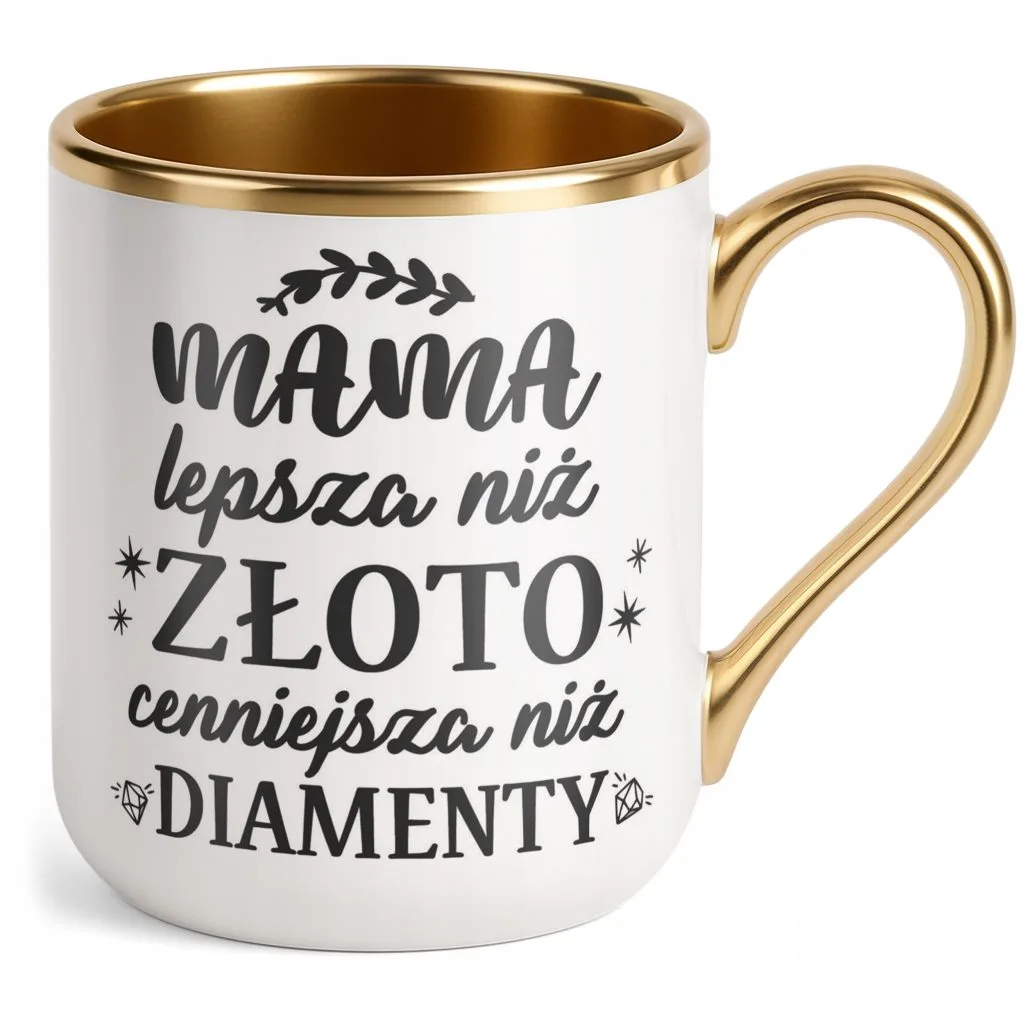 Kubek Premium Złoty Dzień Matki Dla Mamy Prezent Lepsza Niż Złoto