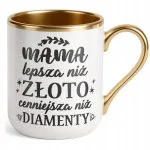 Kubek Premium Złoty Dzień Matki Dla Mamy Prezent Lepsza Niż Złoto