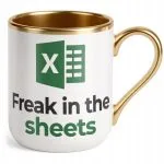 Kubek Premium Złoty Freak In The Sheet Excel Zabawny Prezent Praca