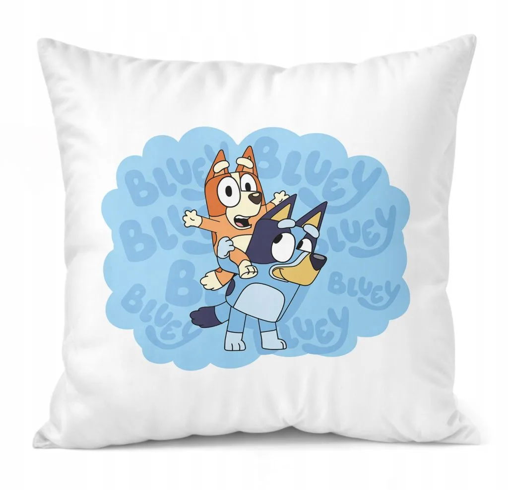 Poduszka 38x38cm Bluey Bingo Dla Fana Bajki Dla Dzieci Prezent