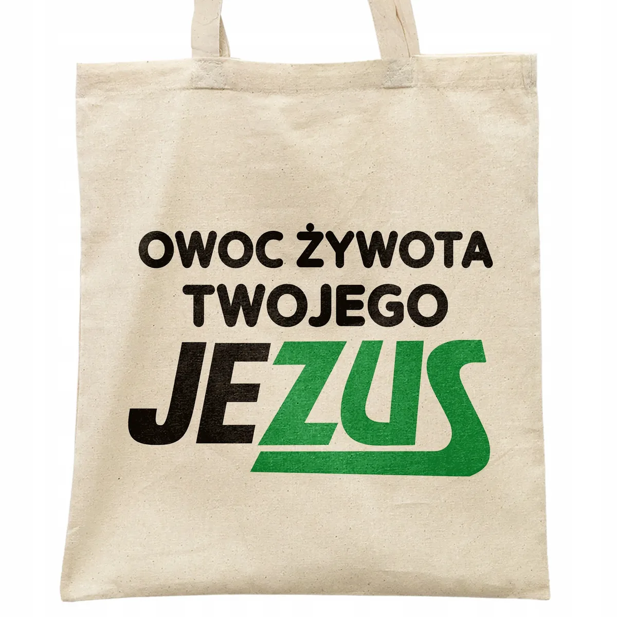 Torba bawełniana na zakupy Owoc Żywota Twojego Jezus Zabawny Prezent