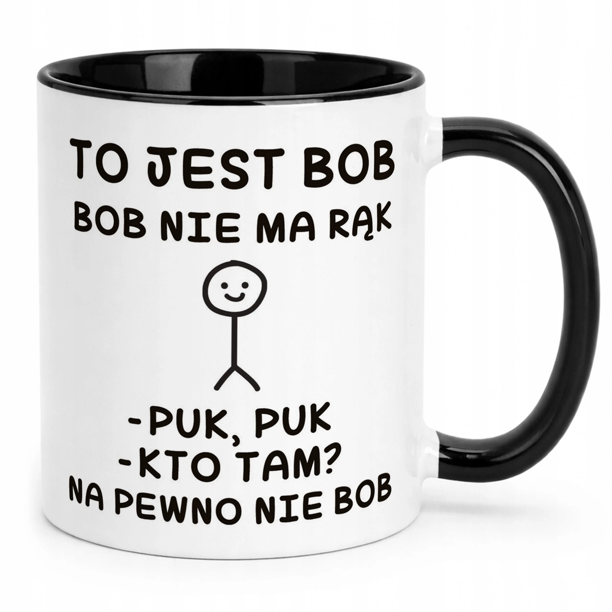 Kubek Czarny To Jest Bob Nie Ma Rąk Śmieszny Zabawny Prezent