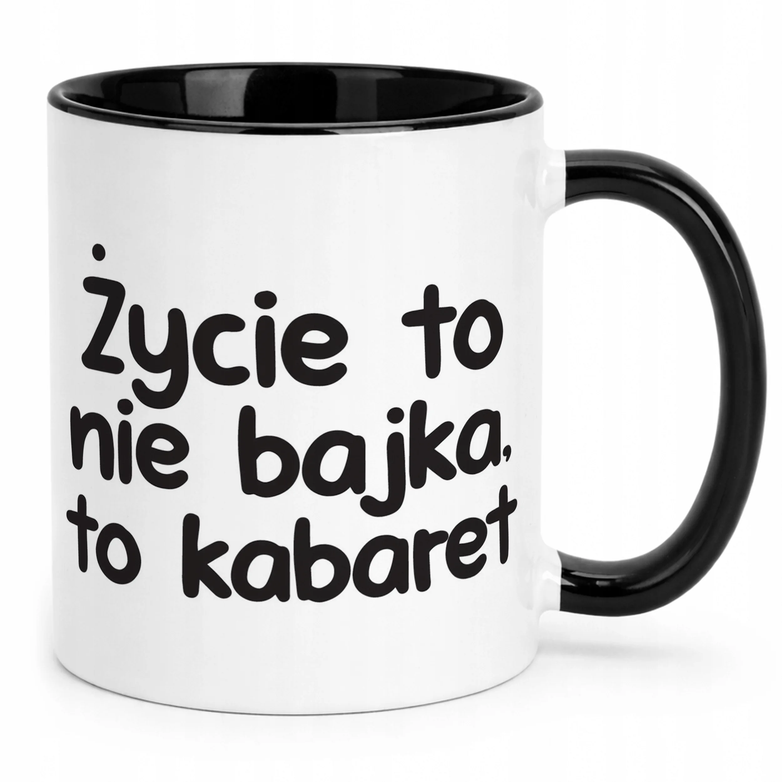 Kubek Czarny Życie To Nie Bajka Śmieszny Zabawny Prezent