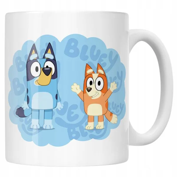 Kubek ceramiczny Bluey Bingo Dla Fana Bajki Dla Dzieci Prezent