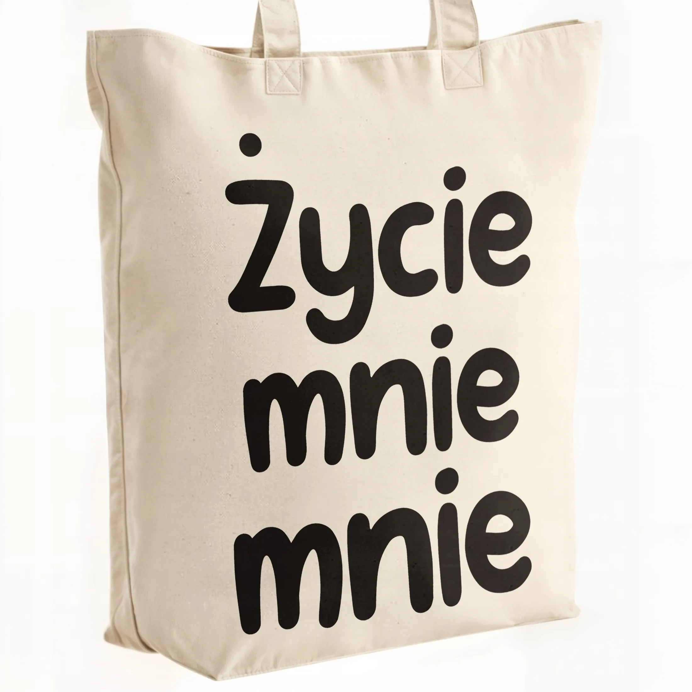 Torba bawełniana premium Życie Mnie Mnie Zabawny Prezent