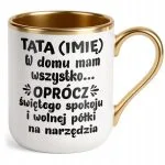 Kubek Premium Złoty Personalizowany Dzień Ojca Dla Taty Upominek Prezent