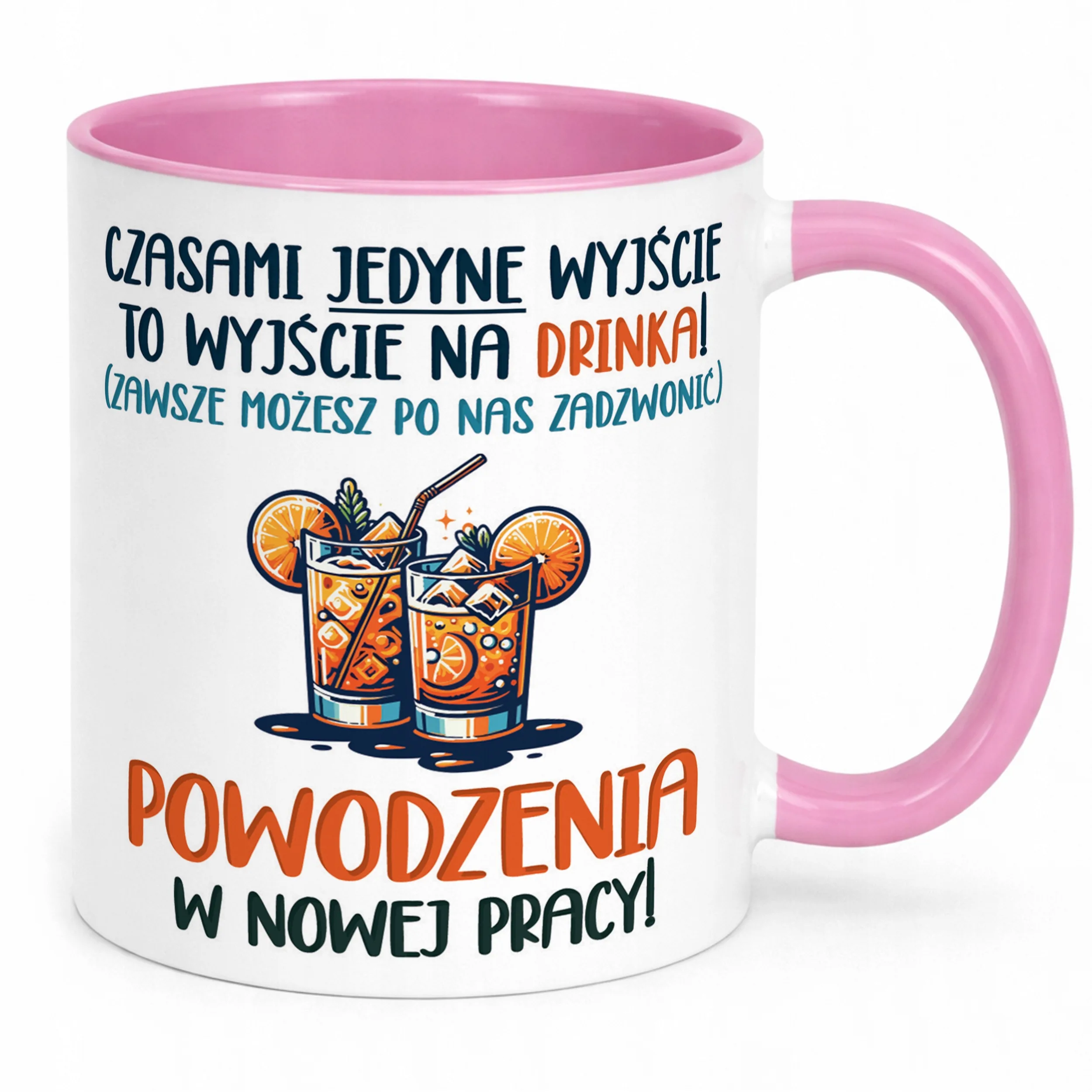 Kubek Różowy Pożeganie Odejście z Pracy Dla Kolegi Koleżanki Prezent