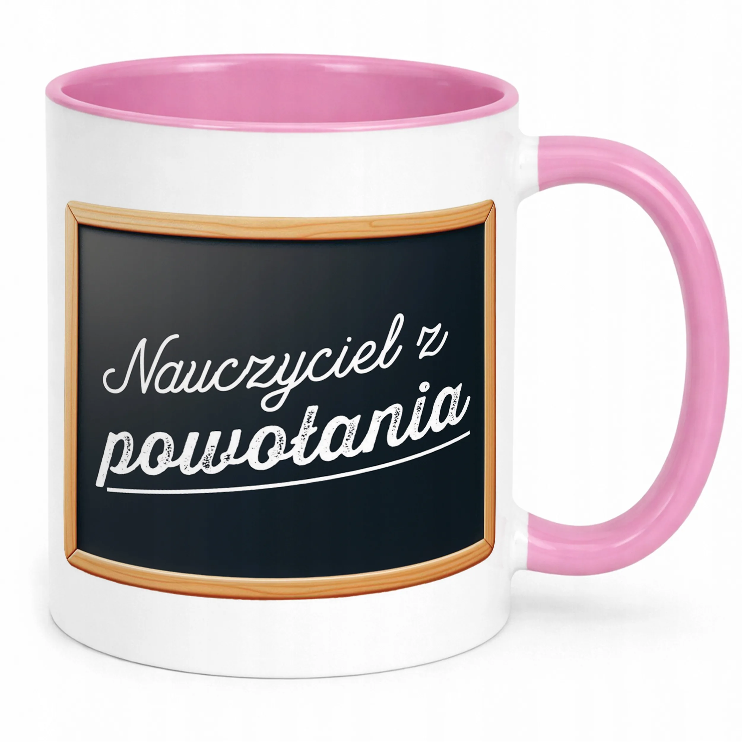 Kubek Różowy Najlepszy Nauczyciel Dzień Nauczyciela Prezent