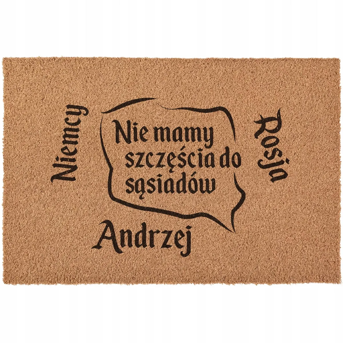 Wycieraczka Nie mamy szczęścia do sąsiadów serial 1670 kokosowa 60×40