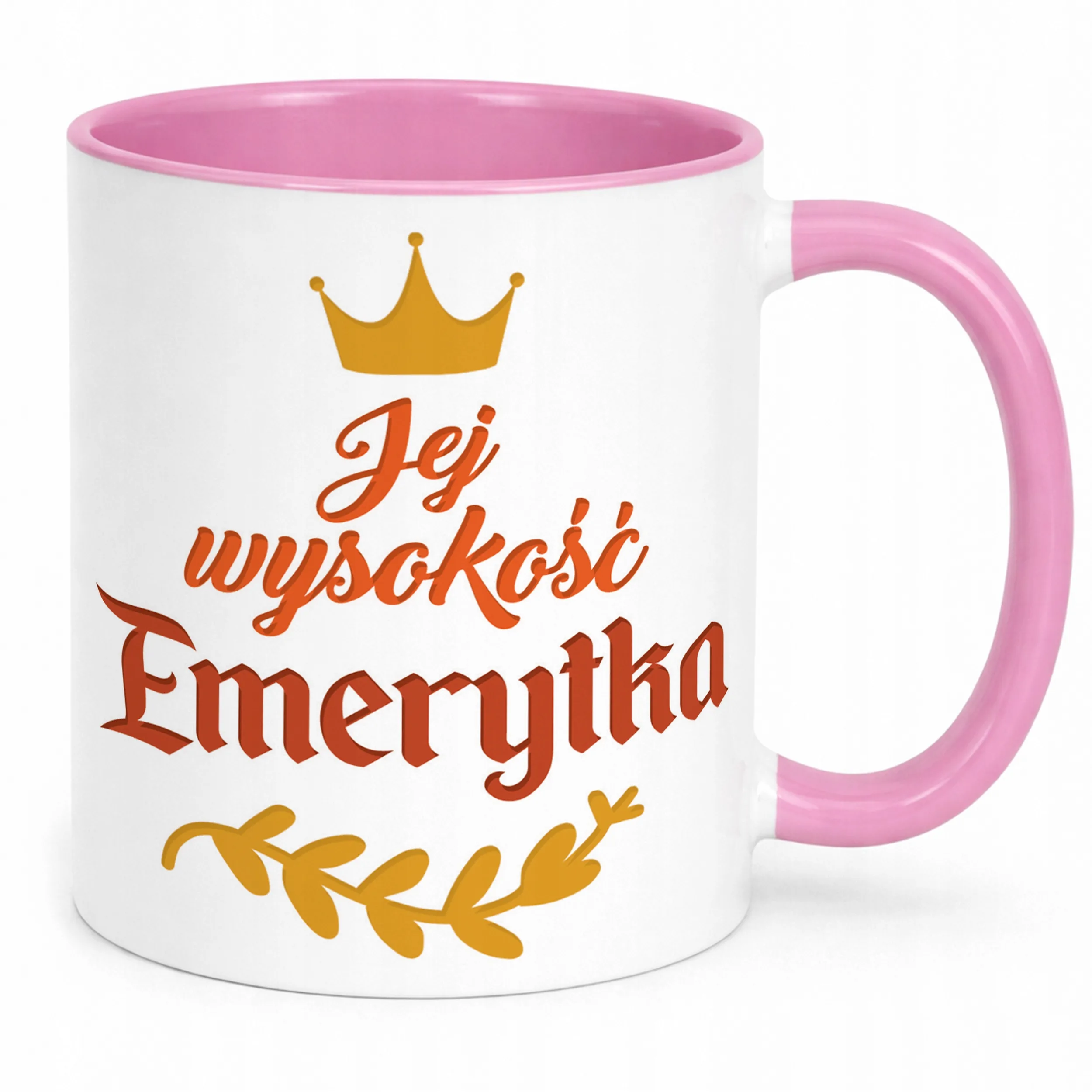 Kubek Różowy z okazji Emerytury Dla Emerytki Prezent Upominek